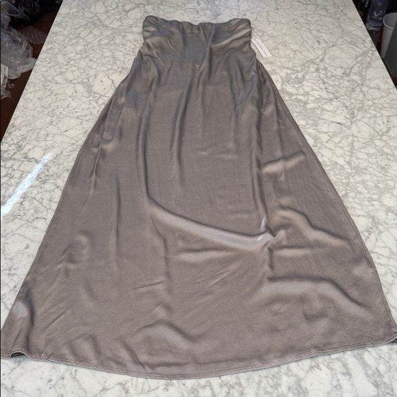 Young Fabulous & Broke Nila Strapless Maxi Dress, Silver - Picture 3 of 8